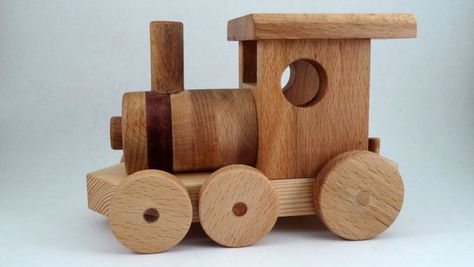 Wood Train Toy, Wooden Vehicles, Wooden Miniature, Train Locomotive, Wooden Creations, Wooden Puzzle Box, Wood Train, Wooden Toys Design, Wooden Toy Cars