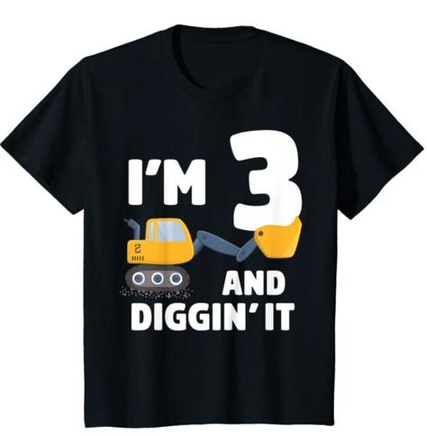 3rd Birthday Boy, Kids Construction, 3rd Birthday Boys, Girls 3rd Birthday, Construction For Kids, T Shirt Boy, Construction Birthday Parties, Construction Birthday, Old T Shirts