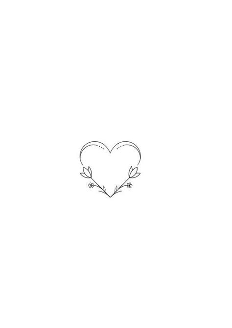 Heart Flower Tattoo, Halo Tattoo, Love Heart Tattoo, Simple Heart Tattoos, Small Pretty Tattoos, Cute Little Tattoos, Cute Tiny Tattoos, Heart Tattoo Designs, Small Hand Tattoos