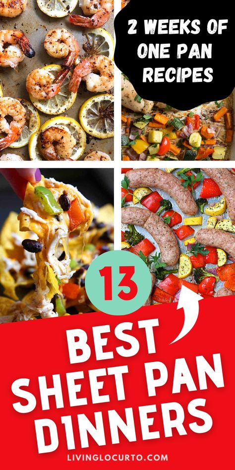 Best Sheet Pan Dinner Recipes - Chicken, Shrimp and Sausage on baking pans. Best Sheet Pan Dinner, Best Sheet Pan Dinners, Sheet Pan Suppers Recipes, Meatless Dinner Recipes, Pan Dinner Recipes, Quick Family Meals, Easy Sheet Pan Dinners, Pan Cooking, Sheet Pan Dinners Recipes