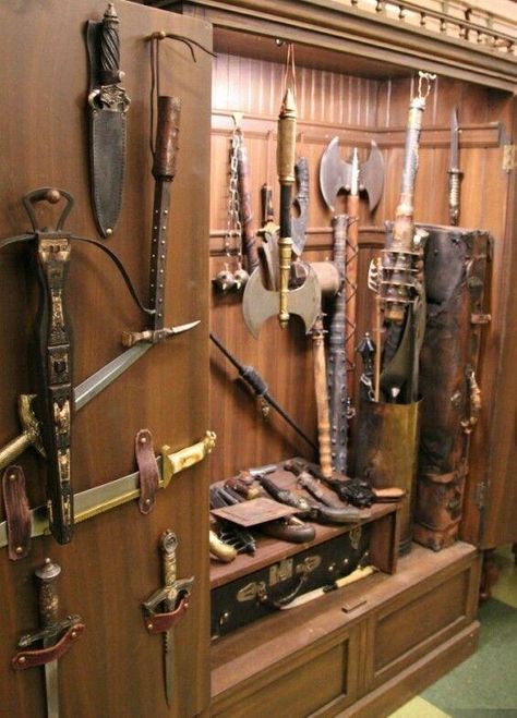 Grimm TV Show Prop Dagger Set Dressing Aunt Marie's Trailer Weapon Chest Display | #1857102928 Gothic Cottage, Grimm Tv Show, The Grimm, Grimm Tv, Set Dressing, Grimm, Set Dress, Trailer, Tv Shows