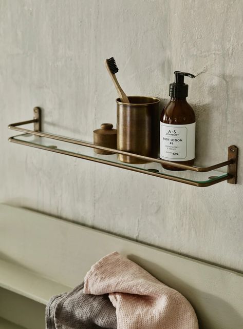 Mirror Design Ideas, Metal Bathroom Shelf, Interior Design Bathroom, Bathroom Mirror Design, Bathroom Towel Rails, Double Towel Rail, Metal Bathroom, Bathroom Bin, Easy Candles