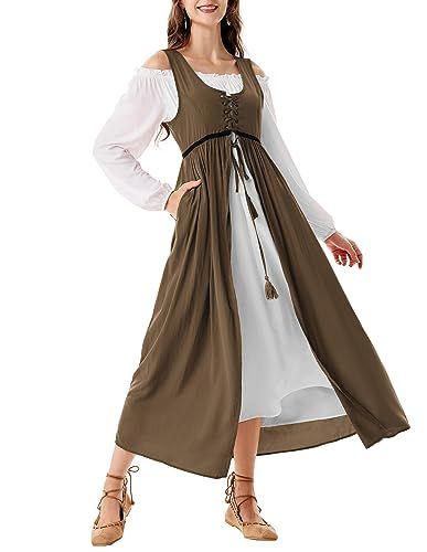 Peasant Medieval, Long Sleeve Peasant Dress, Peasant Costume, Hippie Costume, Medieval Dress, Vintage Inspired Outfits, Medieval Fashion, Peasant Dress, Sleeve Maxi Dress