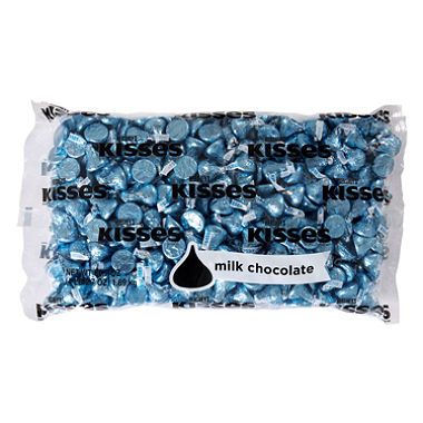 Hershey's Kisses w/ Blue Foil (4.1 lbs.) Blue Hershey Kisses, Hersheys Kisses, Hershey Kisses Chocolate, Gluten Free Milk, Kisses Candy, Hershey's Kisses, Milk Chocolate Candy, Bridal Ideas, Blue Milk