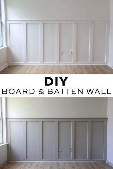 Diy Board And Batten Wall, Diy Board And Batten, Batten Wall, Board And Batten Wall, Board And Batten, Design Del Prodotto, Diy Home Improvement, Home Decor Tips, Simple Diy