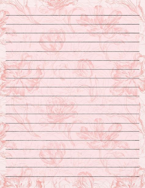 Simple and Decorative Pink Lined and Unlined Writing Papers - Etsy Israel Pink Paper Printable, Pink Designs For Journal, Pink Letter Paper, Line Paper Aesthetic, Printable Lined Paper Design, Colored Paper Designs For Scrapbook, Pretty Paper Printable, Printable Lined Paper Aesthetic, Pink Design For Scrapbook