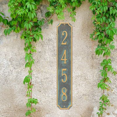 Craftsman House Numbers, Vintage House Numbers, Front Door Planters, Custom House Numbers, Porch Posts, Address Plaques, House Number Plaque, Address Numbers, House Number Sign