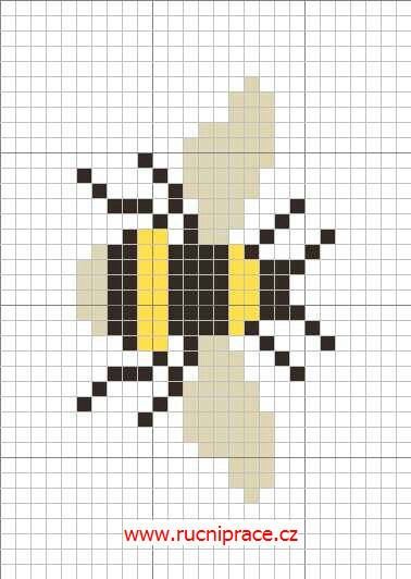 Art Templates, Bee Embroidery, Crochet Bee, Melty Beads, Halloween Embroidery, Crochet Animal, Pixel Art Pattern, Cross Stitch Animals, Simple Cross Stitch