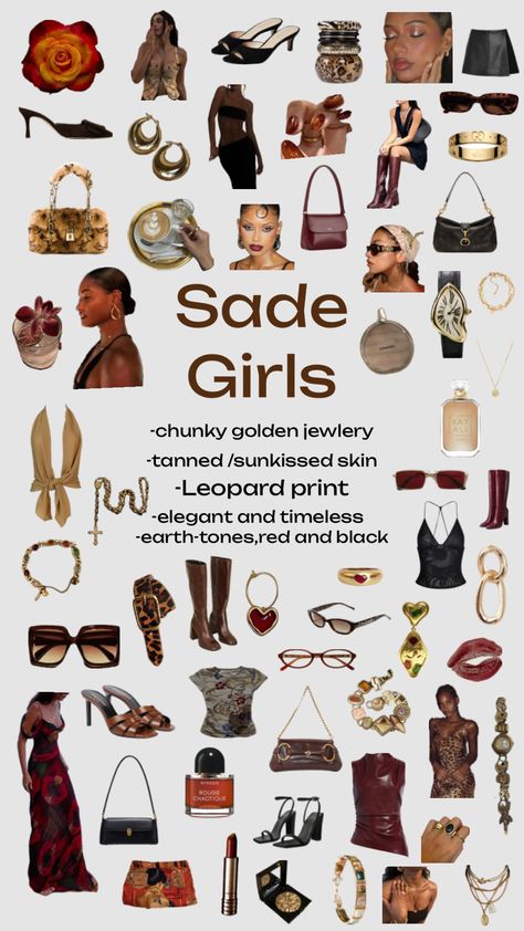 #sade#sadecore #sadeaesthetic #sadegirls #sadegirl #sadegirlaesthetic #elegant #vintage#timeless #leopardprint #leopard #red#earthtones #black #tan#sunkiss #sun #summer #glam Outfit Inspo Casual, Vintage Glam, Jewelry Outfit, Lookbook Outfits, Looks Vintage, Fashion Killa, Aesthetic Outfits, Black Tan, Fitness Inspo