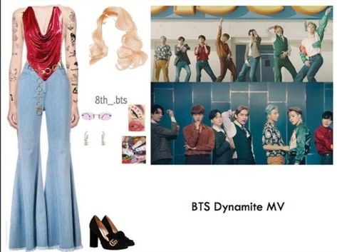 Dynamite Outfits, Bts 8th Member Outfits, Bts 8th Member, Stage Clothes, Bts Dynamite, Idol Outfit, Outfits Girl, Bts Inspired Outfits, Preformance Outfits