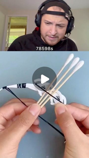 VORTEX on Instagram: "MAKING A BOW AND ARROW OUT OF FLOSS" Diy Kids Bow And Arrow, How To Make Arrows For A Bow, How To Make Bow And Arrow, Diy Bow And Arrow How To Build, How To Make A Bow And Arrow, Floss Crafts, Making A Bow, Arrow Crafts, Bone Arrow