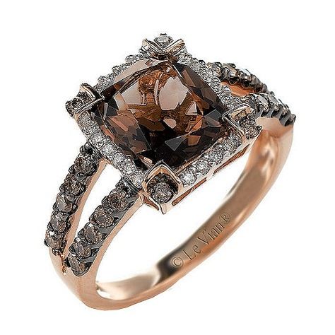 Love LeVian Chocolate Diamonds! used to sell them and if you ever get a chance to go to a LeVian trunk show ...GO! Levian Chocolate Diamonds, Chocolate Diamonds, Le Vian, Anniversary Jewelry, Brown Diamond, Bling Rings, Quartz Ring, Gorgeous Jewelry, White Diamonds