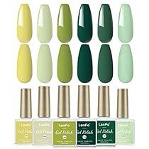 Nail Polish Green, Gel Nail Polish Colors, Acrylic Nail Powder, Spring Nail Trends, Glitter Gel Polish, Green Gradient, Nail Polish Set, Gel Nail Polish Set, Led Nail Lamp