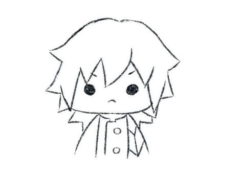 Giyuu Doodle, Cute Simple Anime Drawings, Anime Mini Drawings, Giyuu Sticker, Cute Anime Doodles, Anime Doodles Simple, Giyuu Drawing, Tomioka Chibi, Anime Doodles