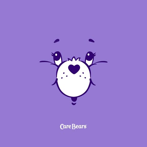 Care Bear Care Bear Widget, Purple Care Bear Aesthetic, Care Bears Icons, Care Bears Wallpaper, Purple Care Bear, Bears Cartoon, Vintage Hd, Purple Bear, Care Bear Birthday