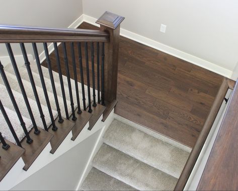 Carpet Stairs Wood Landing, Carpet Stairs With Wood Landing, Stairs With Carpet And Wood, Carpet Landing, Stairs With Carpet, Stairs With Landing, Stairs Remodel, Bettendorf Iowa, Carpeted Stairs