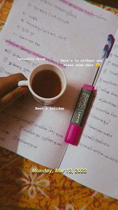 Without any break exam days Exam Day Snap, Day Snap, Holiday Monday, Exam Day, Snap Quotes, Marker Pen, Markers, Eye Makeup, Makeup