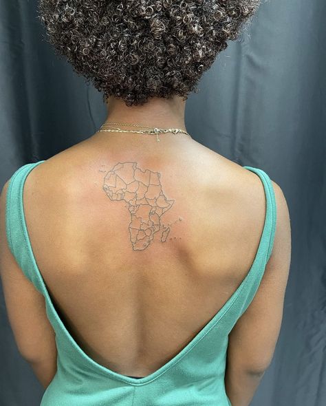 Africa Continent Tattoo, Continent Tattoo, Africa Map Tattoo, Map Tattoo, Africa Continent, Map Tattoos, Africa Map, Tattoo Design, Tattoo Ideas