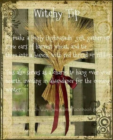 Witchy Tip Lughnasadh Crafts, Magickal Tips, Lammas Lughnasadh, Every Witch Way, Pagan Crafts, Witch Tips, Witchy Tips, Magick Spells, Witchy Crafts