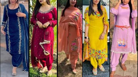 Suit Design New, Shirts With Embroidery, Latest Suit Designs, Latest Punjabi Suits, New Suit Design, Punjabi Suit Design, 2023 Party, Beautiful Party Dresses, Gotta Work