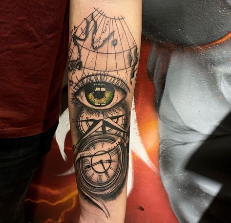 eyes tattoo Green Eyes Tattoo, Green Eye Tattoo, Eyes Tattoo, Green Eye, Arm Tattoos, Aesthetic Tattoo, Eye Tattoo, Arm Tattoos For Guys, Dreamcatcher Tattoo