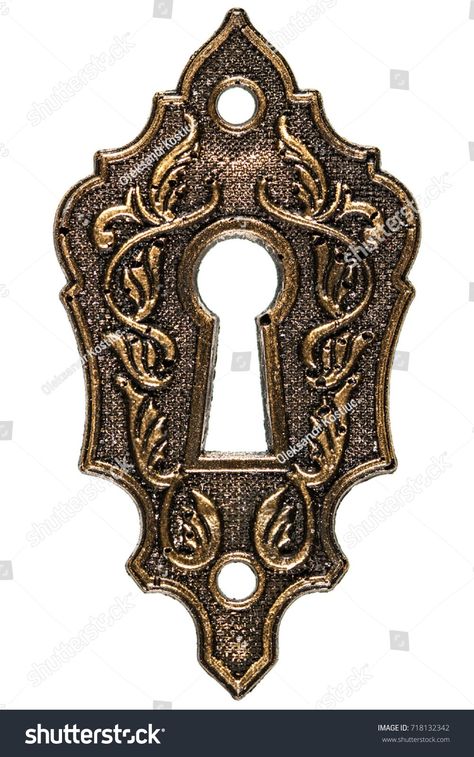 Door Lock Tattoo, Keyhole Illustration, Keyhole Art, Ancient Key, Chateaux Interiors, Keys Art, Locks & Key, Vintage Sheets, Decorative Design