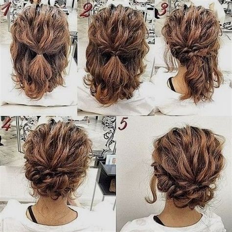 Easy Updo Hairstyles Tutorials, Hairstyles For Medium Length Hair Tutorial, Updo Hairstyles Tutorials, Easy Updo Hairstyles, Simple Prom Hair, Blonde Haircuts, Curly Hair Updo, Hairstyles For Medium Length Hair Easy, Updos For Medium Length Hair