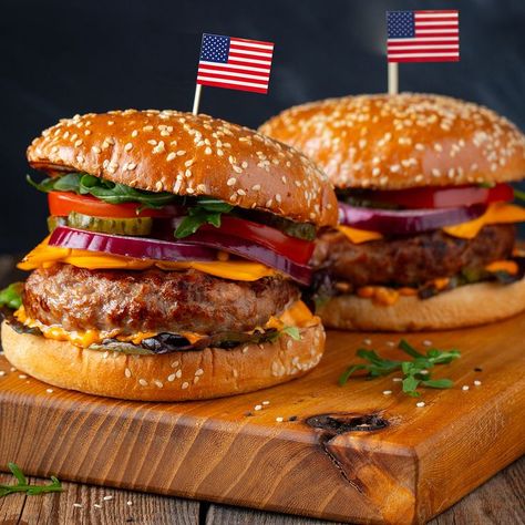 Our USDA Angus Ground Beef Patties from Meyers are just what you need for your 4th of July BBQ! The perfect balance of taste and nutrition, these premium Patties are raised without added hormones or antibiotics. #unitedmarkets #wisebuys #unitedtogo #foodisourbiz #welovefood #marincounty #marincountyeats #marineats #sanrafaelcalifornia #sananselmocalifornia 4th Of July Hamburgers, Fourth Of July Burgers, 4th Of July Burgers, Cooking Burgers, America Recipes, Bbq Hamburgers, Ground Beef Patties, 4th Of July Bbq, Coffee Advertising