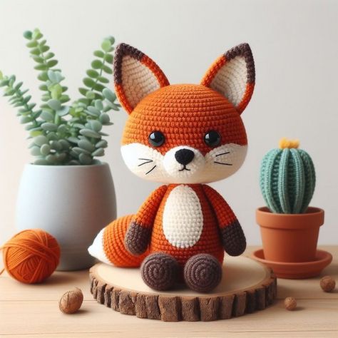 Foxie Fox Amigurumi Crochet Pattern Crochet Fox Pattern, Fox Amigurumi Free Pattern, Fox Crochet Pattern Free, Crochet Fox Pattern Free, Amigurumi Fox Pattern, Crocheted Fox Pattern, Amigurumi Fox, Fox Toys, Fox Pattern