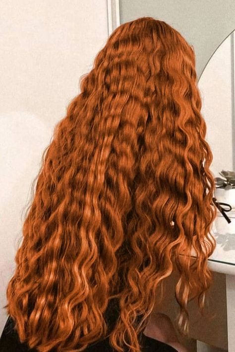 Merida Hair Color, Long Red Curly Hair Natural, Long Red Hair Curly, Long Curly Auburn Hair, Long Red Hair Natural, Curly Ginger Hair Aesthetic, Curly Red Hair Naturally, Long Curly Ginger Hair, Drawing Hair Styles