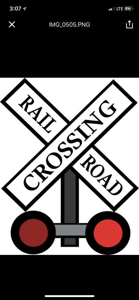 Printable railroad crossing sign ...use to print on an 11x17 poster size Train Crossing Sign, Train Signs, Train Applique, Railroad Crossing Signs, Railroad Crossing, Train Theme, Crossing Sign, 11x17 Poster, Safety Posters