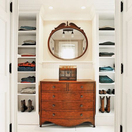 Master Closet Organization, Dresser In Closet, Closet Bed, Tiny Bedrooms, Home Theater Setup, Be Design, Build A Closet, Dream Closets, Room Shelves