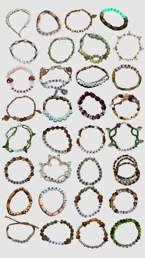 #taylorswift #evermore #bracelets Frendship Bracelets, Taylorswift Evermore, Taylor Swift Tour Outfits, Swift Tour, Friendship Bracelets Designs, Jewelry Inspo, Bracelet Designs, Your Aesthetic, Connect With People