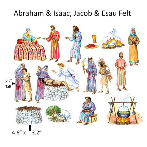 Abraham & Isaac Felt Figures for Flannel Board Bible Stories-precut Felt Figures, Abraham Isaac, Old Testament Bible, Flannel Board Stories, Sunday School Kids, Felt Stories, Preschool Bible, Flannel Board, Bible Stories For Kids