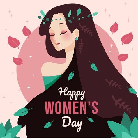 Flat design womens day movement Premium ... | Premium Vector #Freepik #vector #design #woman #celebration #event Women’s Day Design, Woman Day Design Art, Web Design Mobile, Happy Woman Day, Women Day, Happy Women's Day, 8 March, Flower Wall Backdrop, Paper Flower Template