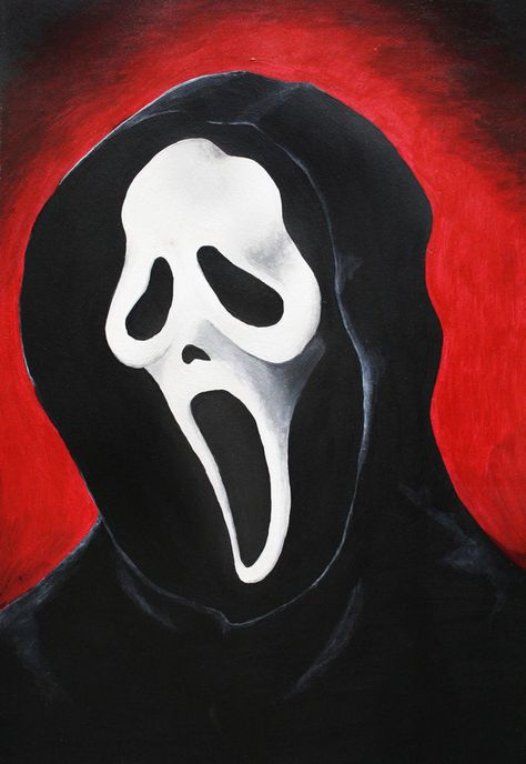 Scary Paintings, Halloween Canvas Paintings, Art Mini Toile, Halloween Canvas Art, Cute Canvas Paintings, Horror Movie Art, Halloween Drawings, Halloween Painting, Small Canvas Art