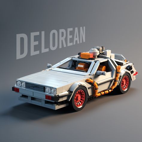 LEGO x DeLorean concept Lego Delorean, Cool Lego Creations, Lego Builds, Custom Lego, Lego Cars, Lego Design, Mad Max, Cool Lego, Lego Creations