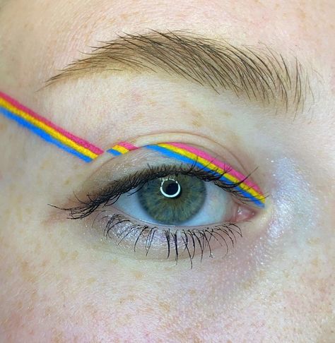 1,692 Likes, 52 Comments - shannon 🎃🕷💀🦇🇬🇧 (@shababylon) on Instagram: “Pansexual Pride 💗💛💙 . Here’s a list of UK focused LGBT+ resources and organisations that offer…” Pansexual Makeup, Animal Makeup, Pride Makeup, Pansexual Pride, Cool Poses, Make Me Up, Face Art, Magical Girl, Makeup Inspiration