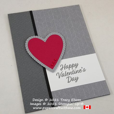 Masculine Valentine Cards, Valentines Day Cards Handmade, Diy Valentine's Day Decorations, Valentine Love Cards, Valentine Cards Handmade, Valentine's Card, Stamping Up Cards, Valentine Cards, Valentine's Day Diy