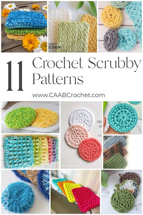 Scrubby Yarn Crochet, Crochet Scrubby, Cotton Yarn Projects, Crocheted Dishcloths, Scrubbies Crochet Pattern, Dish Scrubbies, Scrubby Yarn, Crochet Scrubbies, Unique Yarn