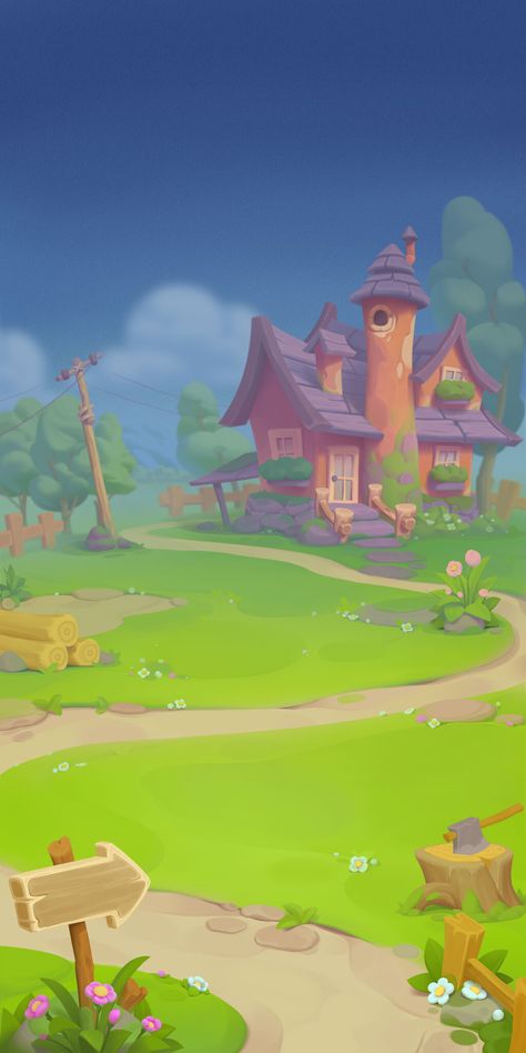 Game Art Environment, Game Background Art, Farm Games, Casual Art, 2d Game Art, Game Ui Design, Mobile Art, Game Illustration, Game Background