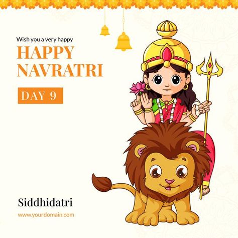 Navaratri Poster, Maa Siddhidatri, God Animation, Navratri Drawing, Navratri Devi, Navratri Devi Images, Nav Durga, Devi Images, Durga Mata