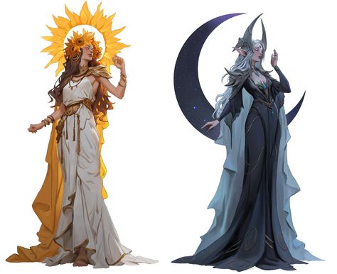 Character Concept Design Sketches, Astrologer Character Design, Sun Character Design, Gods Concept Art, Druid Circle, Sun Witch, Deity Art, Sun Character, God Of Sun