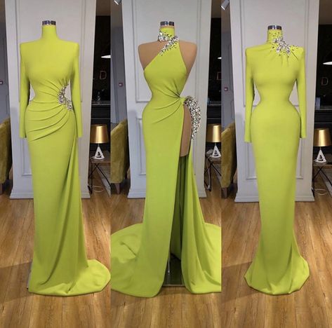 Evening Dresses Long Sleeve, Green Evening Dresses, Valdrin Sahiti, Modest Evening Dress, Green Evening Dress, Soiree Dress, Sound Off, Green Dresses, Dream Dresses