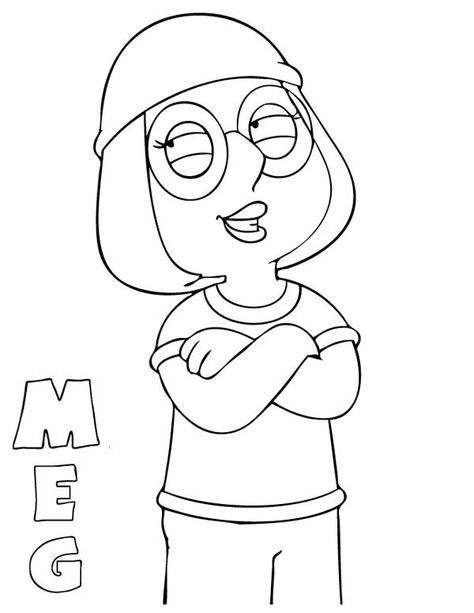 Meg From Family Guy Coloring Page : Kids Play Color Guy Coloring Pages, Family Guy Cartoon, Family Quotes Funny, Free Adult Coloring Pages, Family Cartoon, Cartoon Coloring Pages, Guy Drawing, Coloring Pages To Print, Coloring Book Art