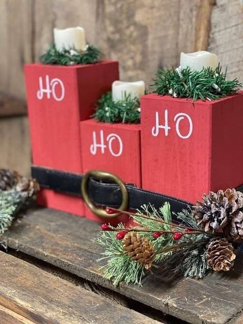 4 X 4 Post Projects Christmas, 4x4 Crafts Wood Easy Diy, Christmas Blocks Wooden Diy, Christmas 2x4 Wood Crafts, Christmas Pallet Ideas, 4x4 Crafts, 4x4 Wood Crafts, 2x4 Crafts, Holiday Wood Crafts