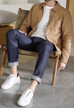 Light Brown And White Outfit, Light Brown Shirt Outfit Men, Light Brown Jacket Outfit Men, Light Brown Shirt Outfit, Brown Jacket Outfit Men, Black And White Outfit For Men, Dark Washed Jeans Outfit, Brown Jacket Outfit, Wash Jeans Outfit