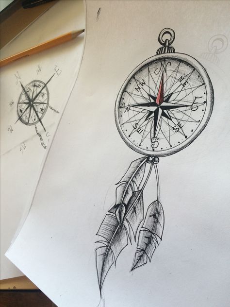 Dream Catcher Compass Tattoo, Bicep Tattoo Women, Inner Bicep Tattoo, Dream Catcher Tattoo, Bicep Tattoo, Tattoo Art Drawings, Dream Tattoos, Compass Tattoo, Dreamcatcher Tattoo