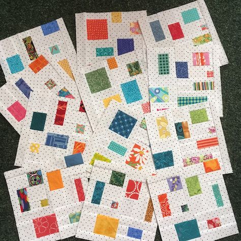 Scrap Blocks, Confetti Quilting Technique, Confetti Quilt Pattern Free, Confetti Quilt Pattern, Scrappy Quilts Ideas Easy Patterns, Confetti Quilt, Crumb Quilts Free Pattern, Low Volume Quilt, Crumb Quilt