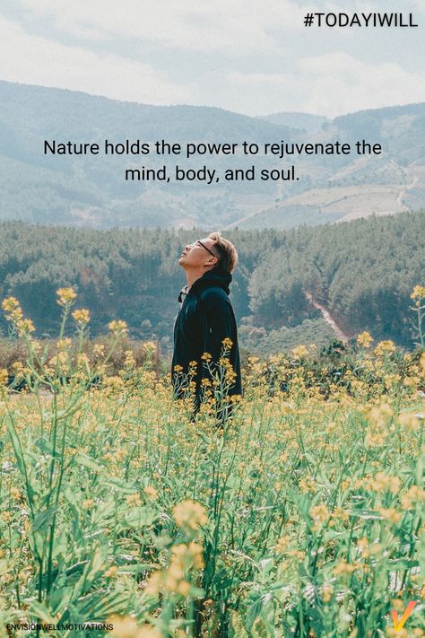 Take advantage of nature's healing power. #TodayIWill #natureishealing Healing Nature Quotes, Nature Is Healing Quotes, Nature Grounding Quotes, Nature Is Medicine Quotes, Healing Power Of Nature Quotes, Negative Energy Quotes, Bad Karma Quotes, Nature Quotes Beautiful, Instant Karma